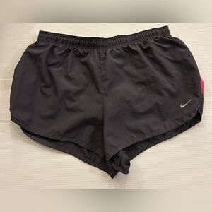 Nike Black Athletic Running Shorts with Pink Accent